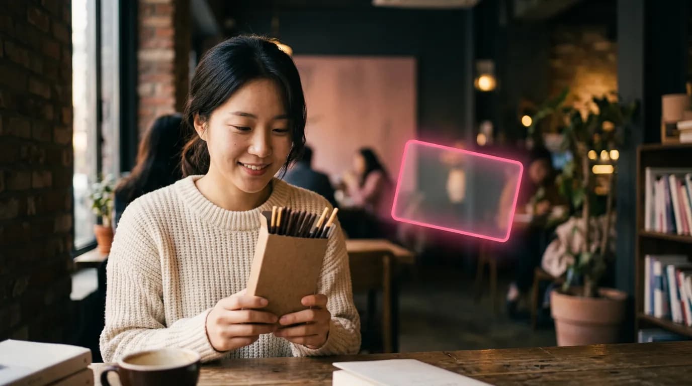 카페에서 빼빼로를 든 사진