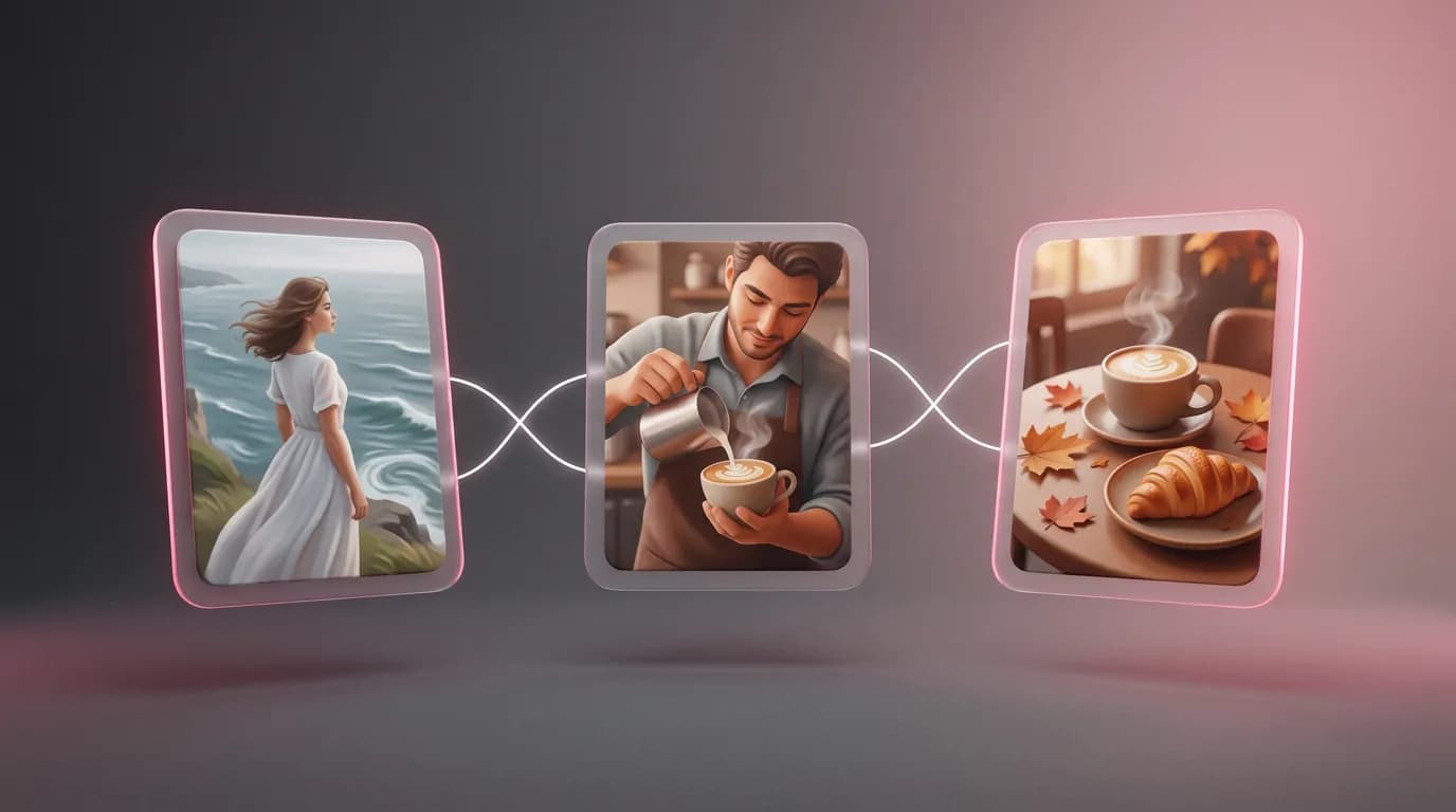 Three new AI models compared: two video frames and an image
