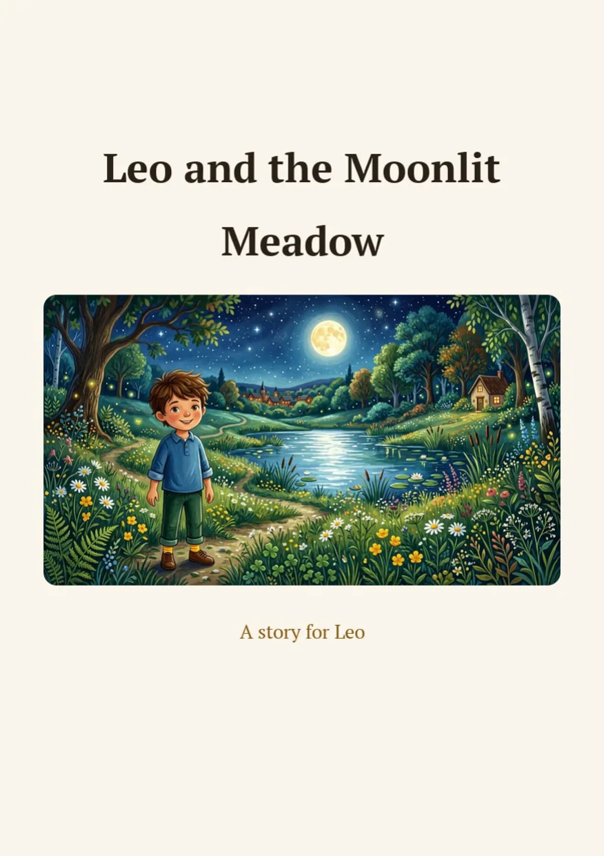 The cover of “Leo and the Moonlit Meadow”