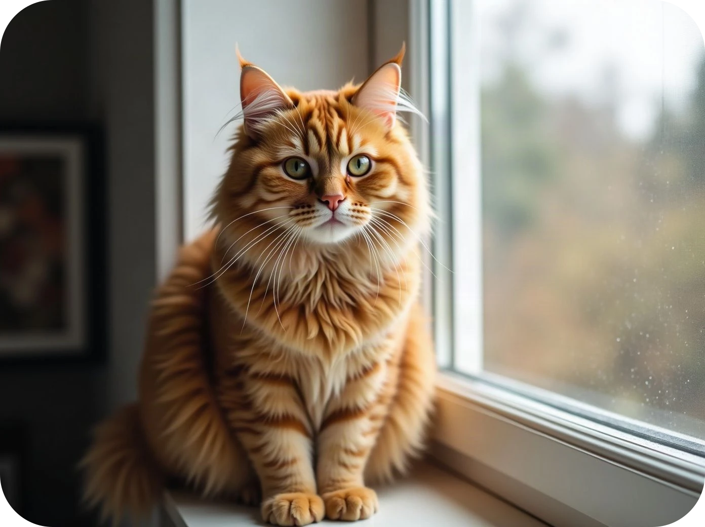 Cat photo with rounded corners